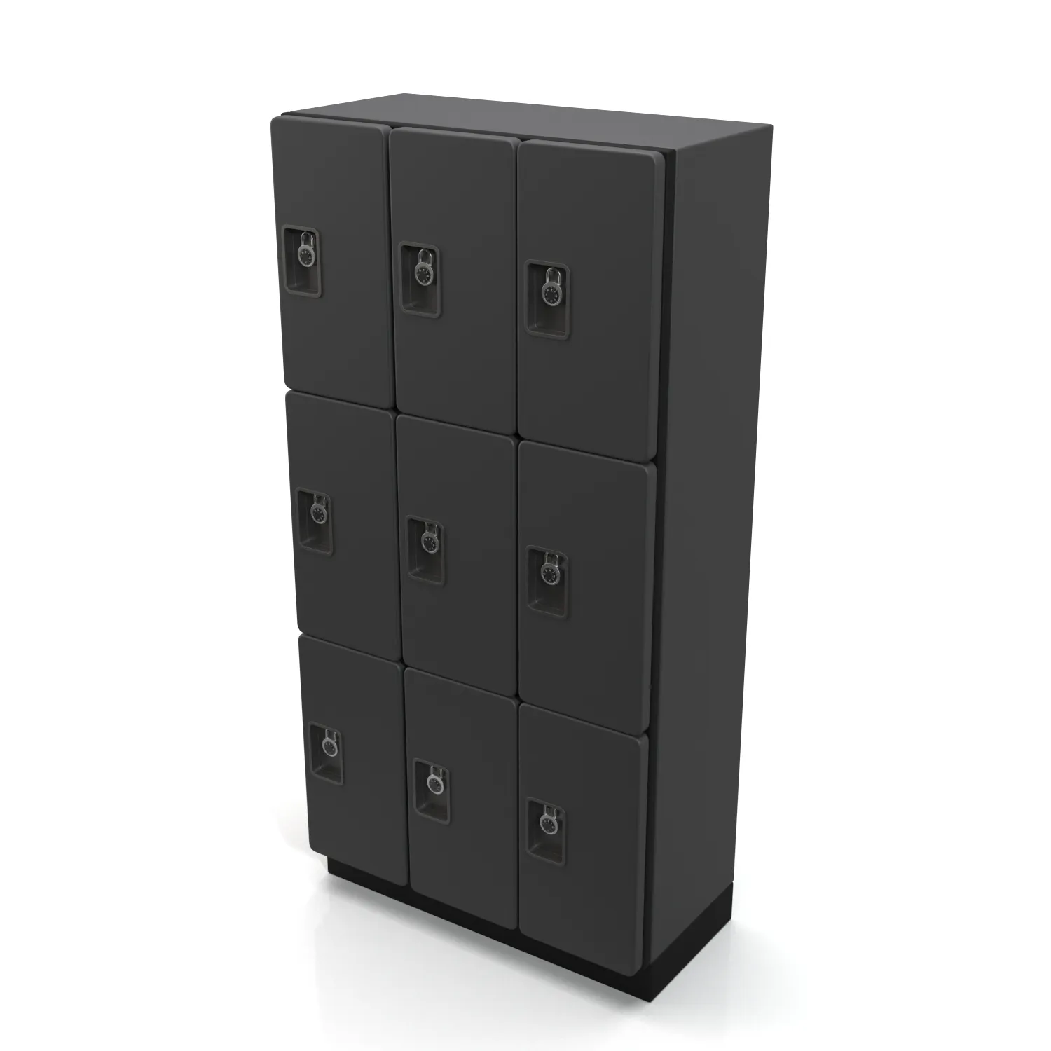 Extra Wide Designer Wood Locker PBR 3D Model_06